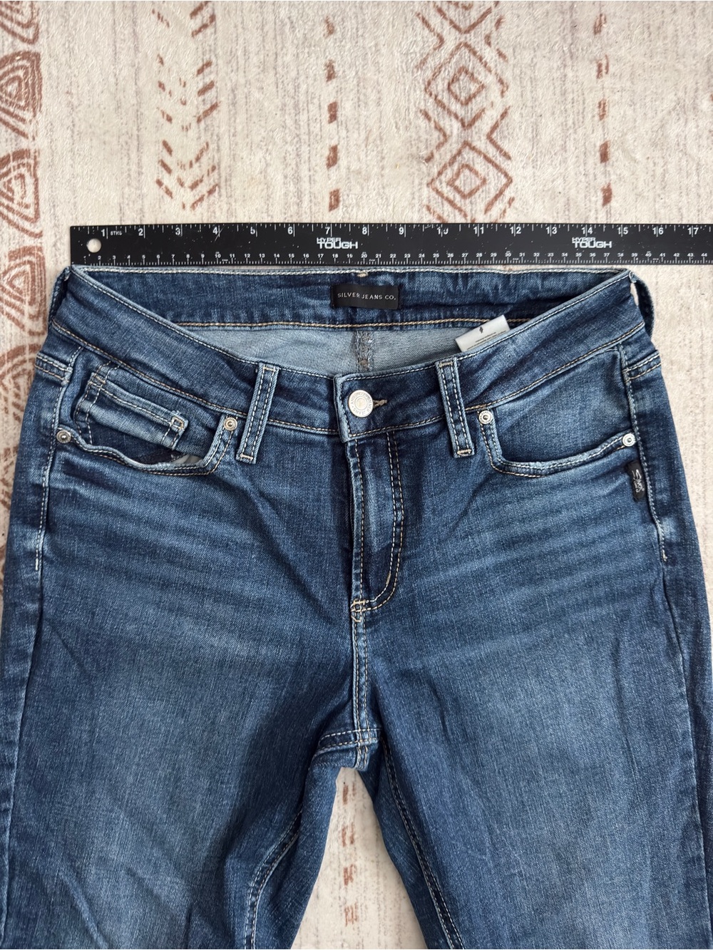 Silver Jeans Bootcut Women's Medium Blue Flare Jeans - Picture 7 of 7